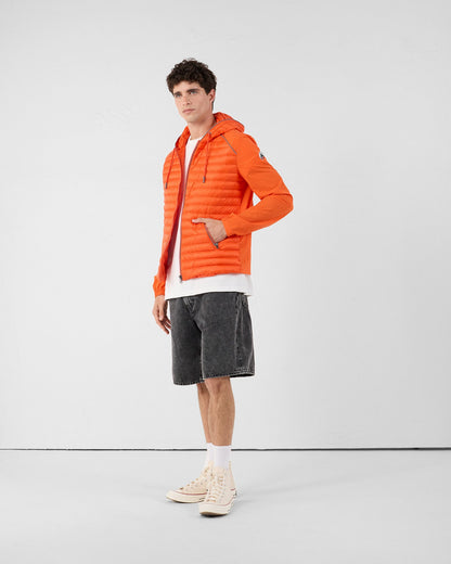 Doudoune bi-matière Rouge feu Stride