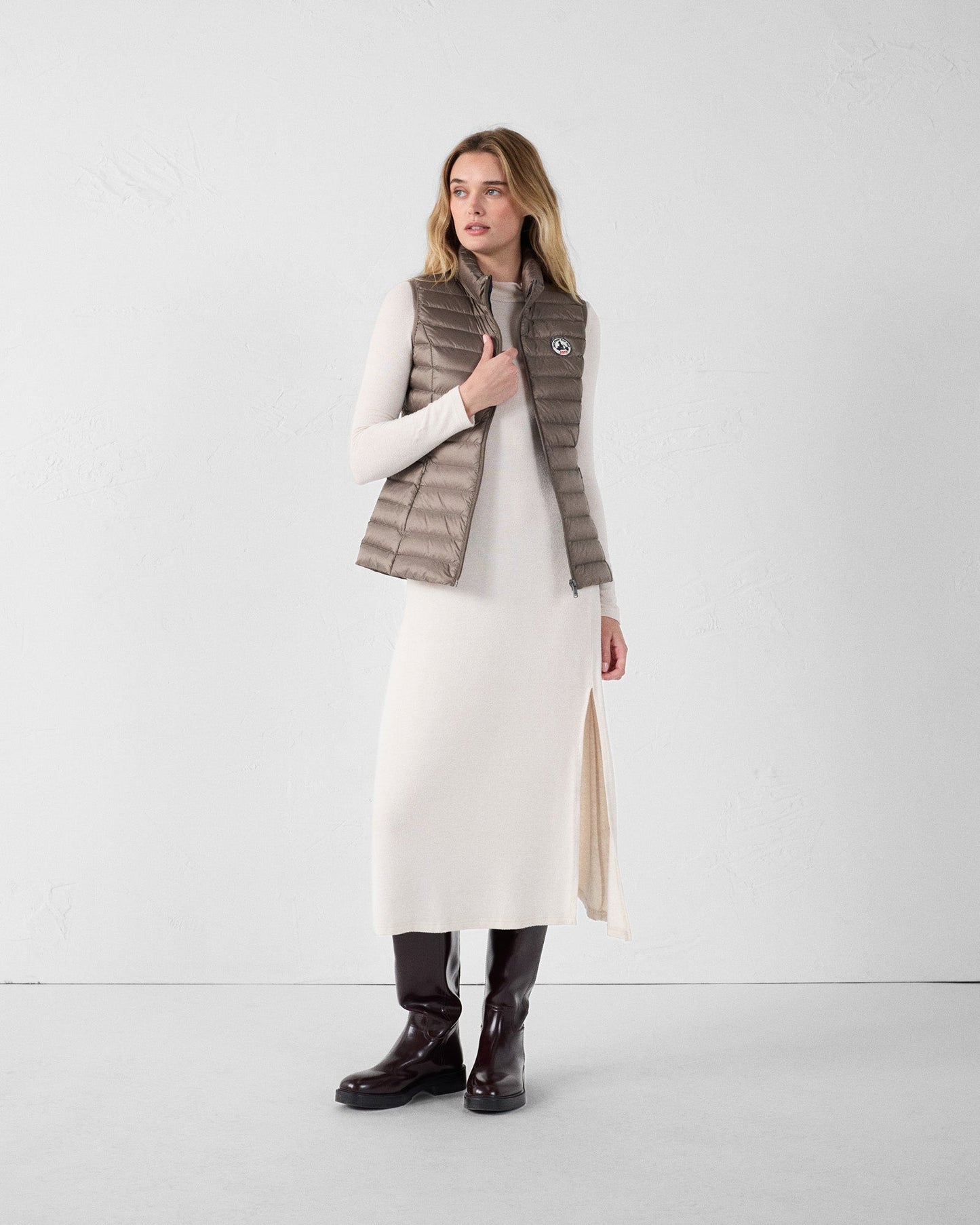 Doudoune légère sans manches Taupe Seda