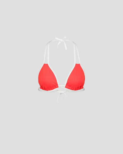 Haut de maillot de bain triangle Rouge feu Maddie top