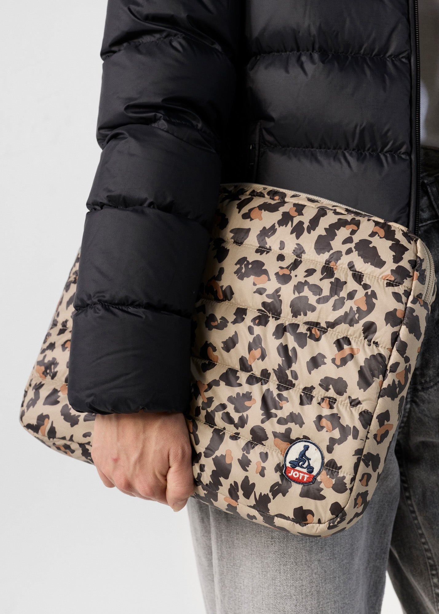 Housse d'ordinateur Leopard beige Hateya print