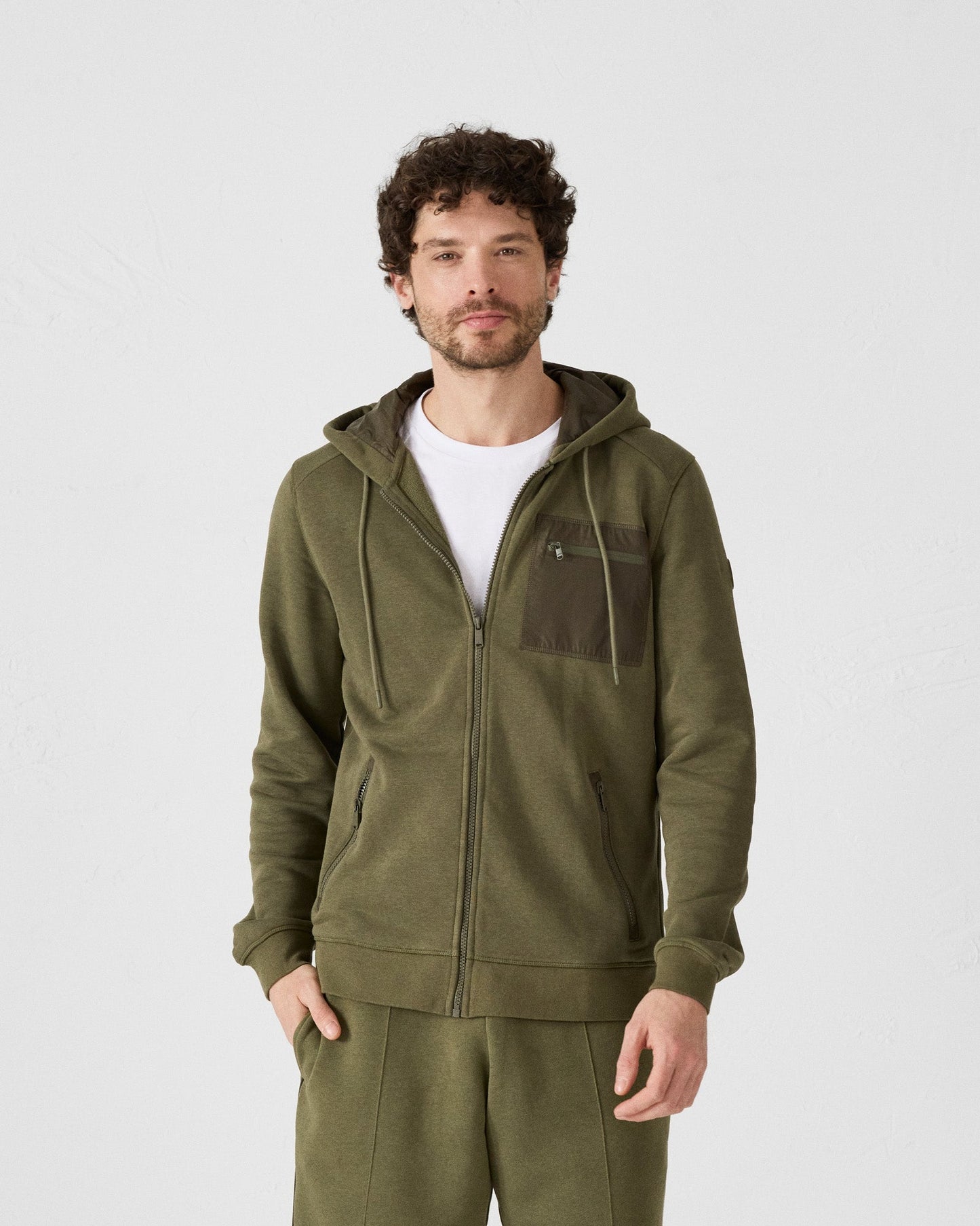 Veste zippée en coton Army Hector