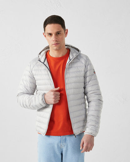 Doudoune légère à capuche Gris glace Nico