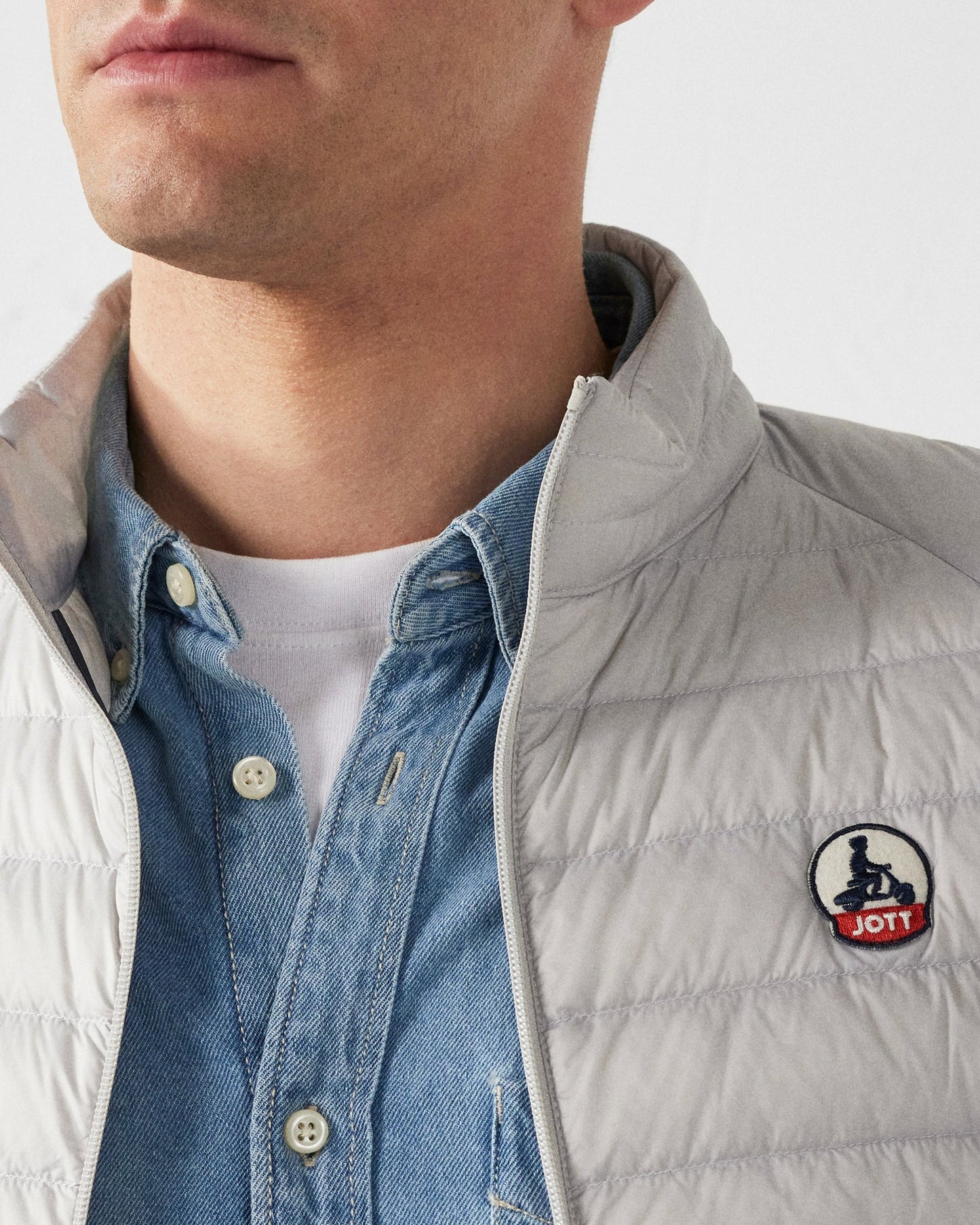 Doudoune sans manches Gris glace Tom