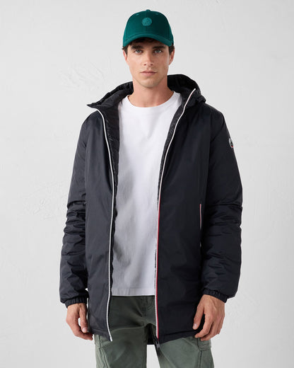 Doudoune longue réversible Noir/noir Assen