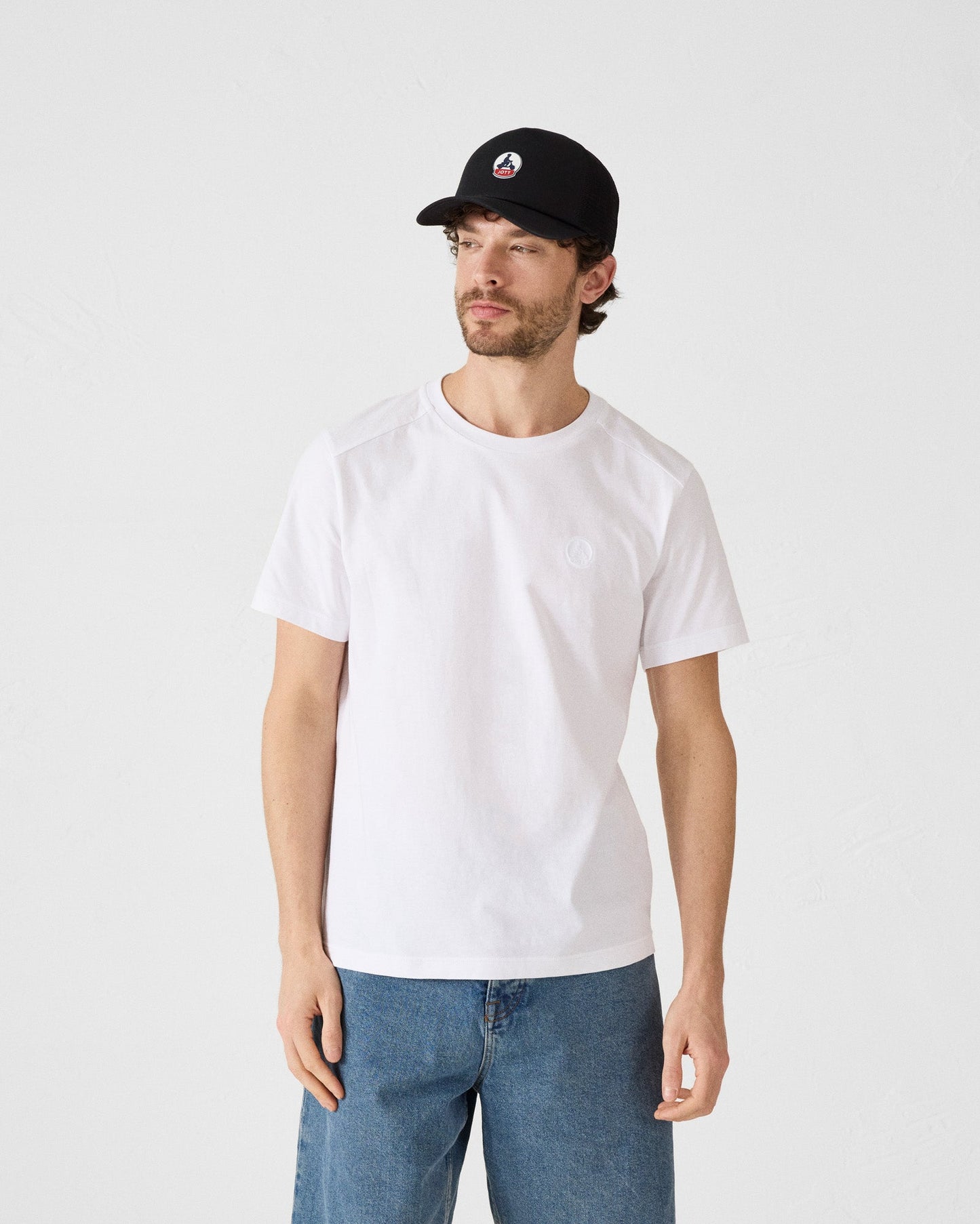 T-shirt col rond en coton Blanc Espar