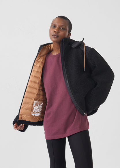 Doudoune sherpa Noir Ivana