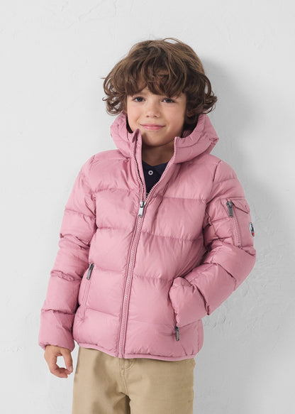 Doudoune enfant à capuche Grand Froid Rose antique Kazan