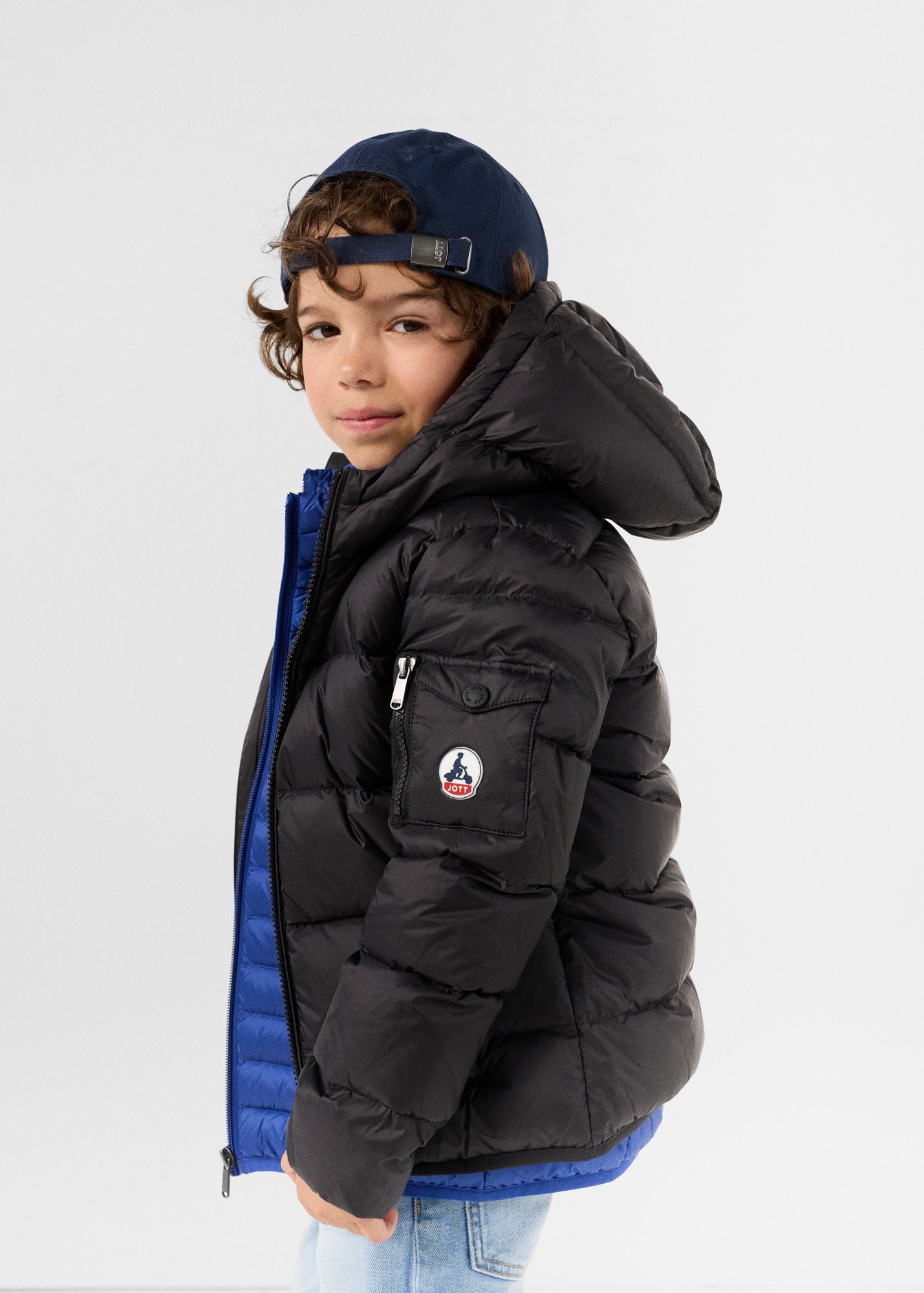 Doudoune enfant à capuche Grand Froid Noir Kazan