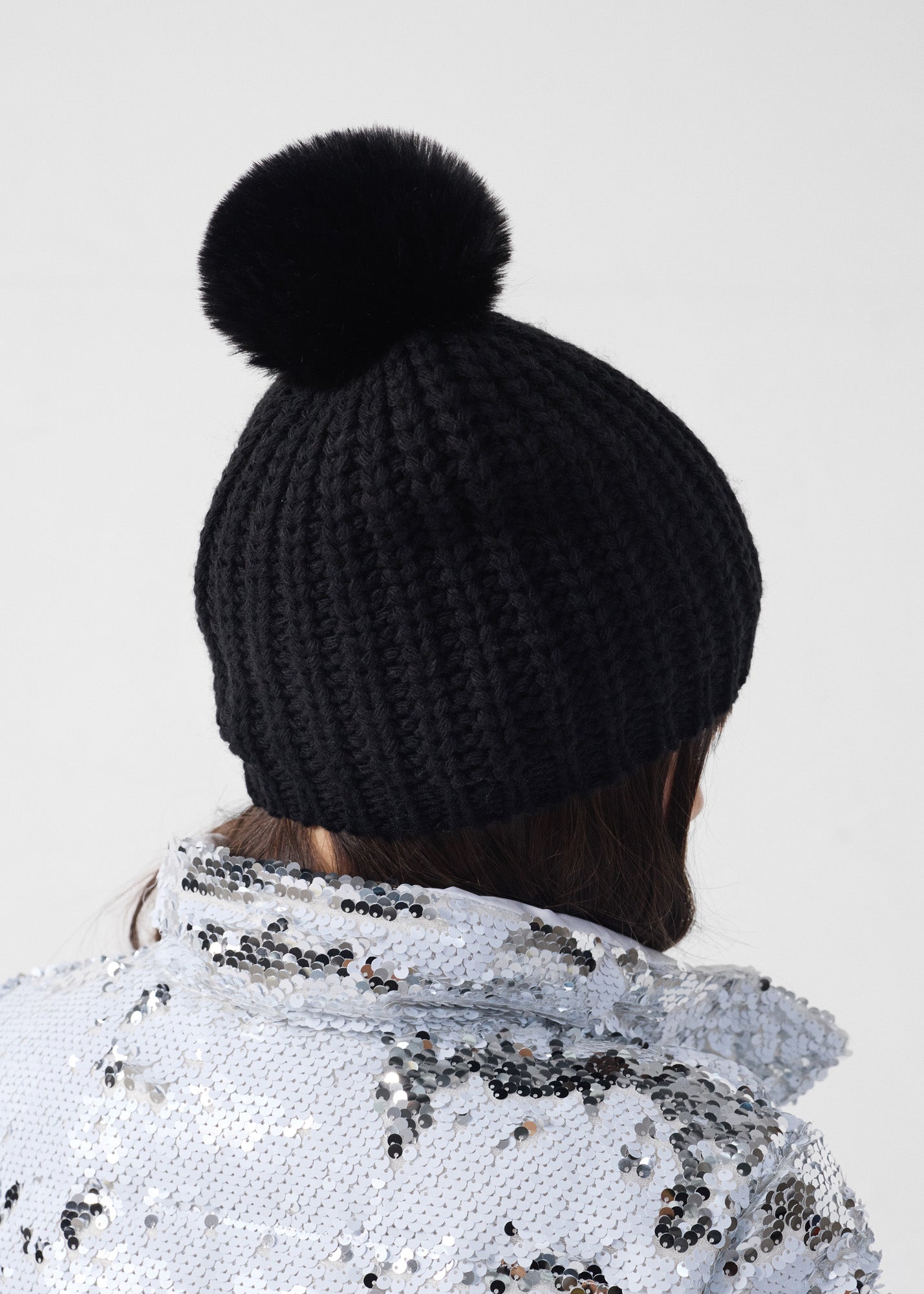 Bonnet à pompons Noir Langley