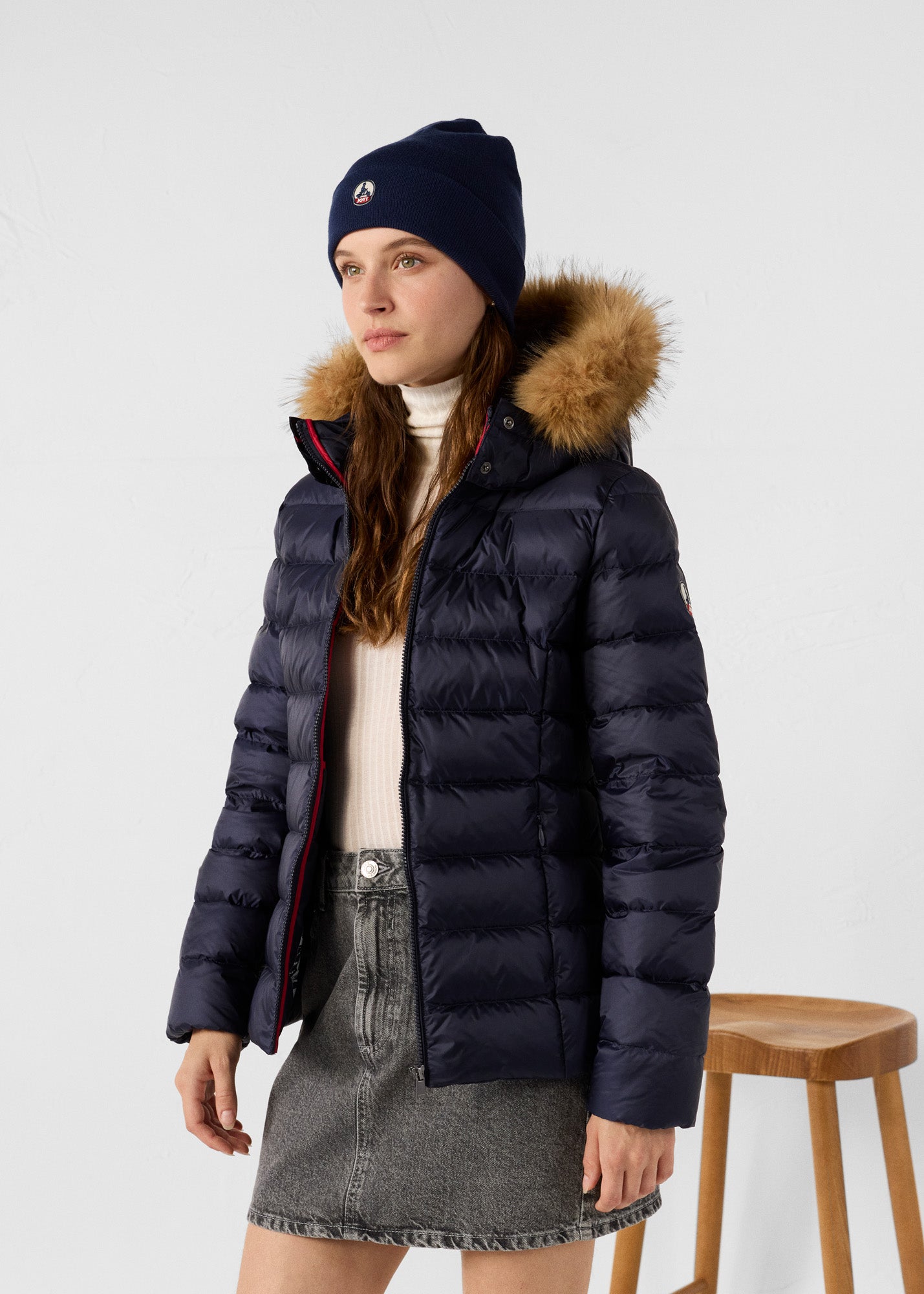 Doudoune à capuche Grand Froid Marine Luxe