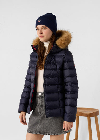 Doudoune à capuche Grand Froid Marine Luxe