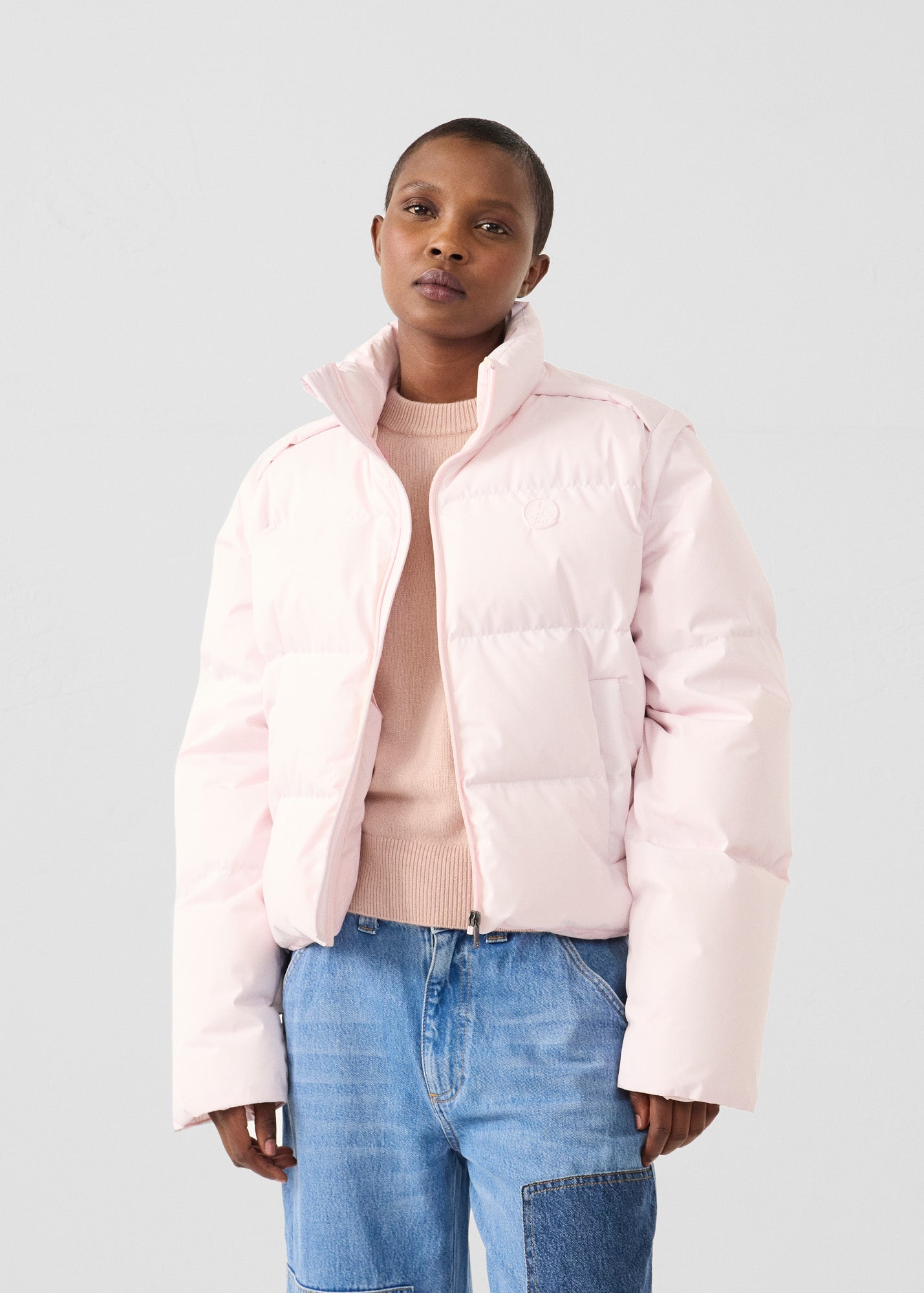 Doudoune Grand Froid esprit puffer Rose pétale Paule