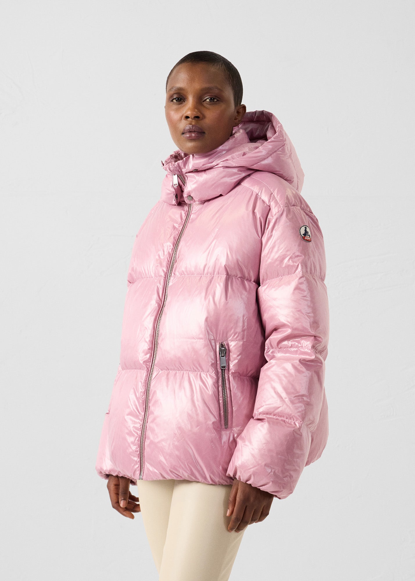 Doudoune Grand Froid puffer Rose antique Quinn shiny