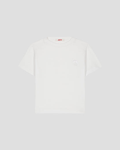 T-shirt col rond enfant en coton Blanc Prado