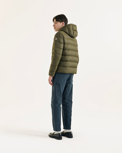 Doudoune droite à capuche Army John