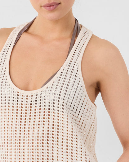 Robe longue en maille de coton Naturel Euginia