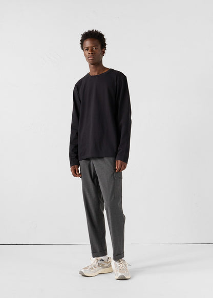 T-Shirt à col rond Noir Emilio