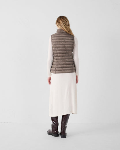 Doudoune légère sans manches Taupe Seda