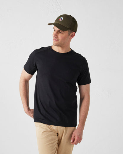 T-shirt col rond homme en coton Noir Pedro