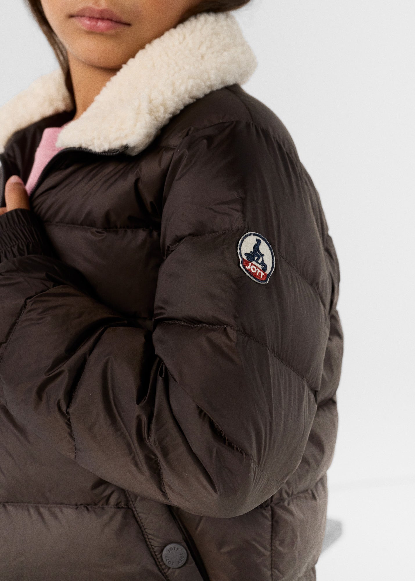 Doudoune enfant aviateur Café noir Bass