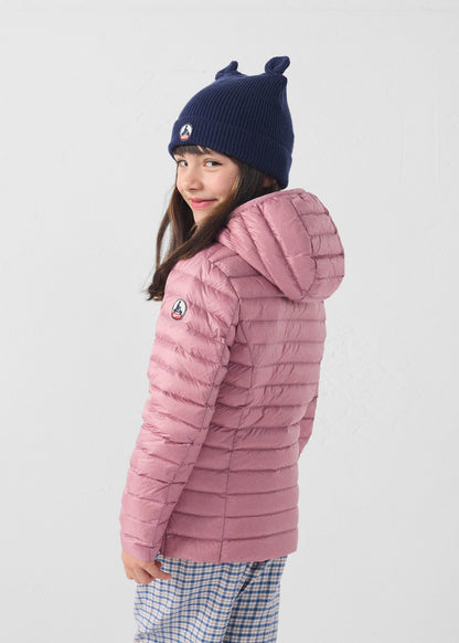 Doudoune légère à capuche enfant Rose antique Carla