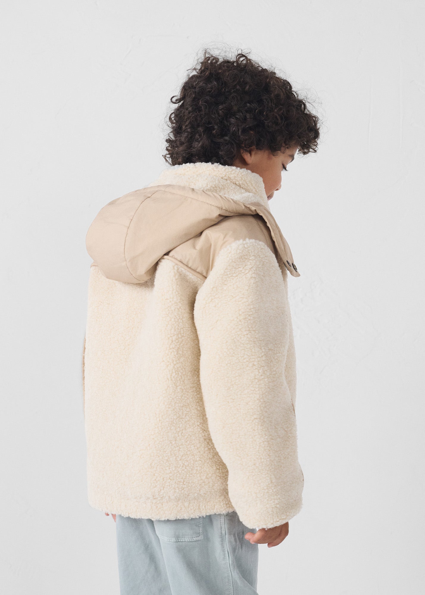 Doudoune enfant sherpa Naturel Gwen