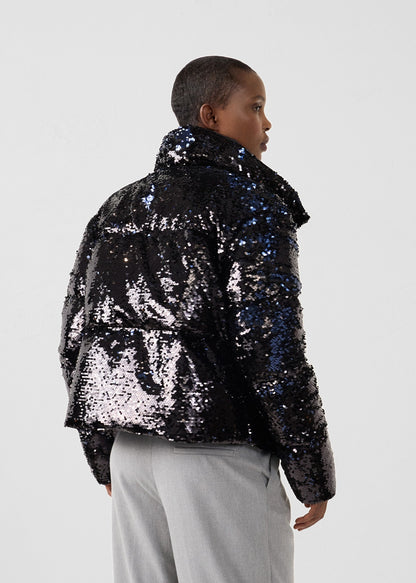 Veste à sequins Noir/marine Isadora