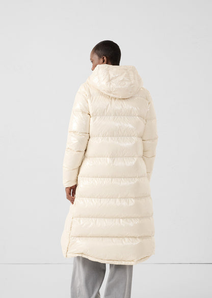 Doudoune longue laquée à capuche Grand Froid Naturel Karachi