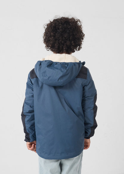 Imperméable enfant à capuche sherpa Bluestone Lag sherpa