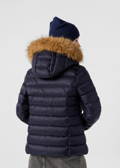 Doudoune à capuche Grand Froid Marine Luxe