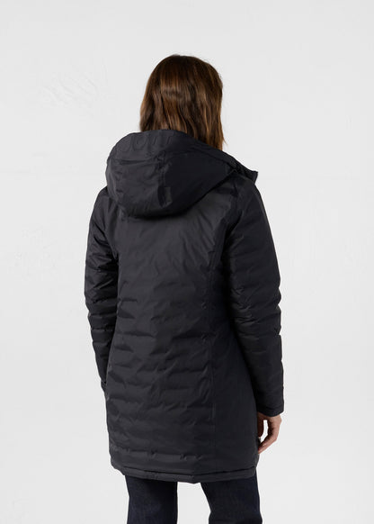 Doudoune longue réversible Noir/bleu cobalt Verone