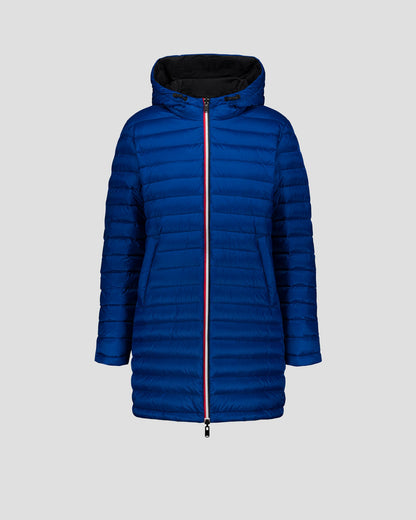 Doudoune longue réversible Noir/bleu cobalt Verone