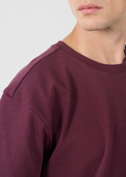 T-Shirt à col rond Cerise noire Andrea