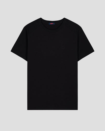 T-shirt col rond homme en coton Noir Pedro