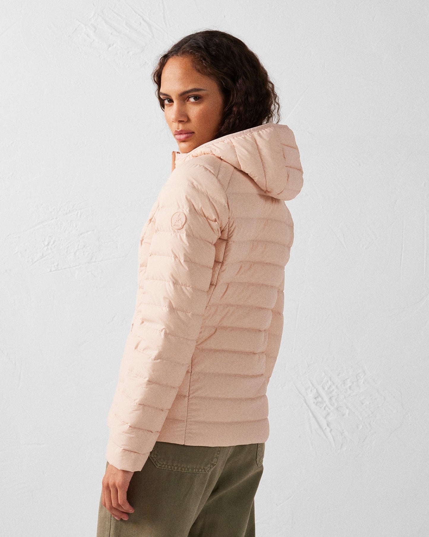 Doudoune à capuche stretch légère Pêche clair Salma