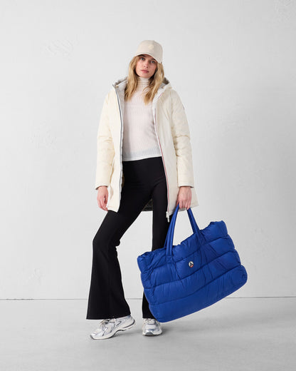 Doudoune longue réversible Naturel/gris glace Verone