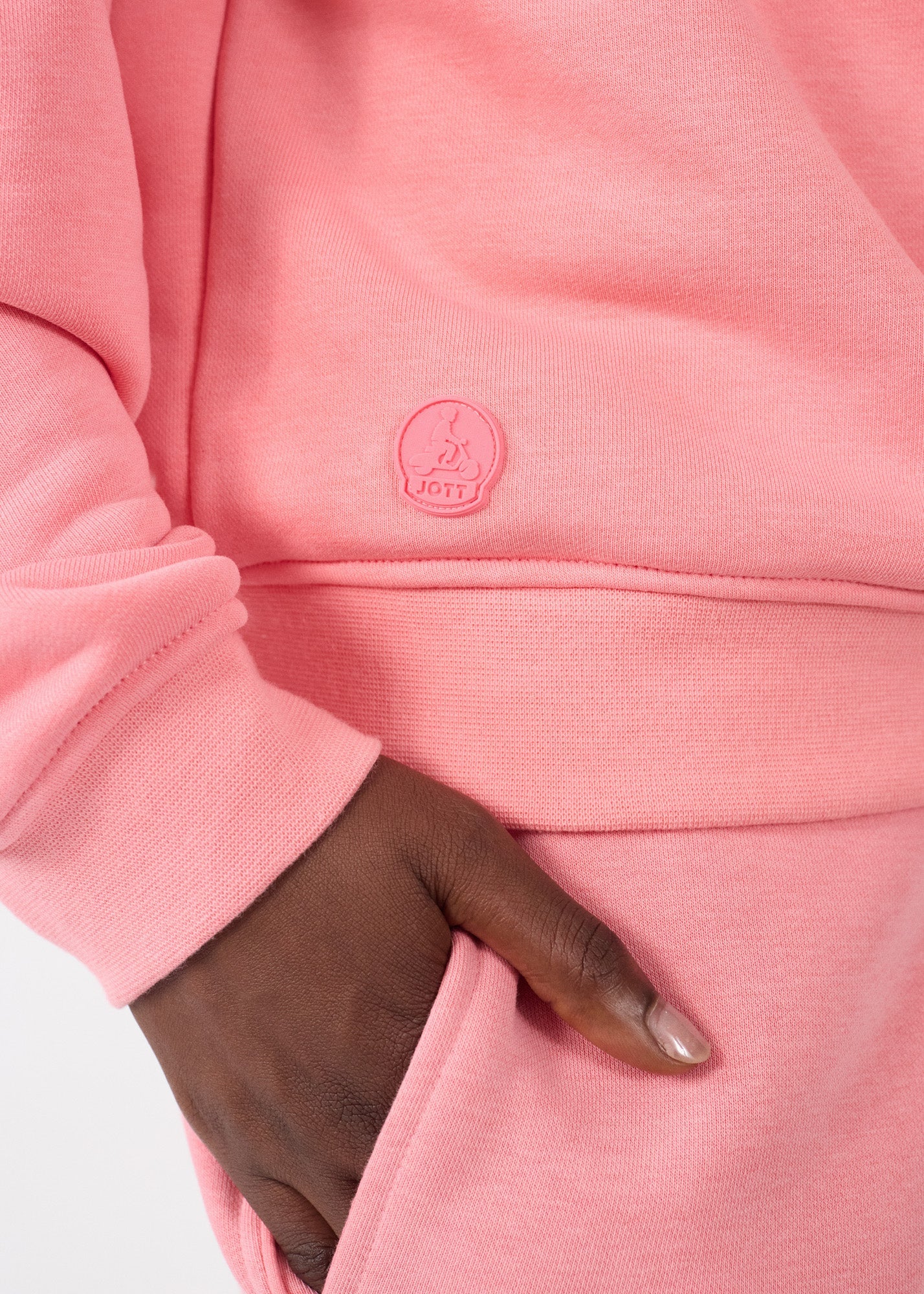 Sweatshirt demi-zippé Vibrant pink Line