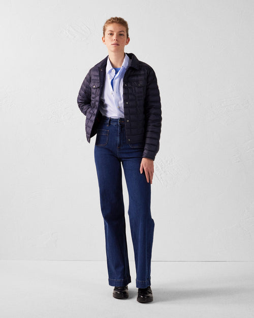 Doudoune courte esprit denim Marine Elise