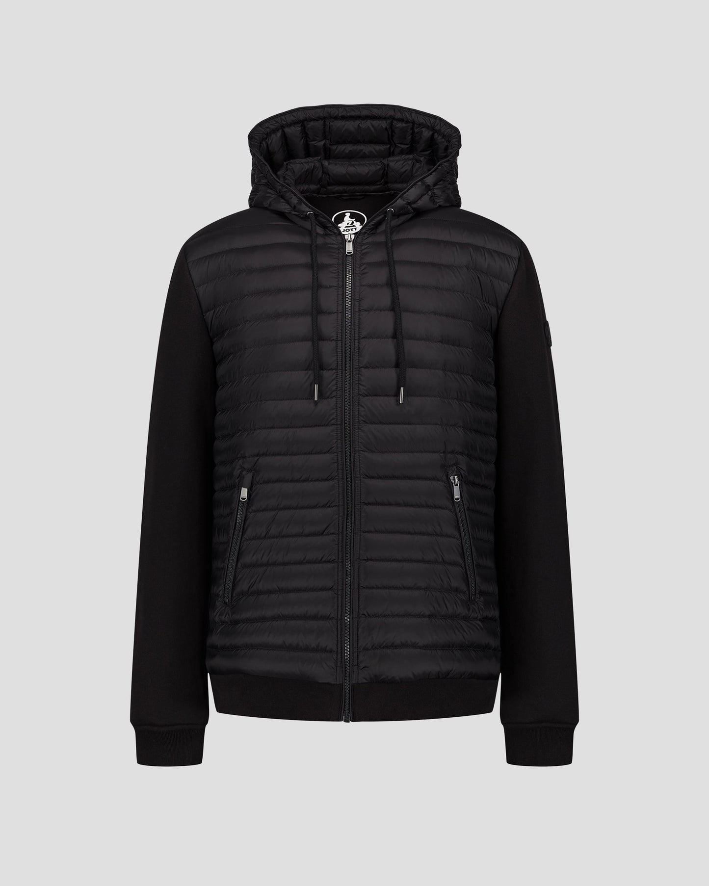 Veste bi-matière à capuche Noir Gummy 2.0