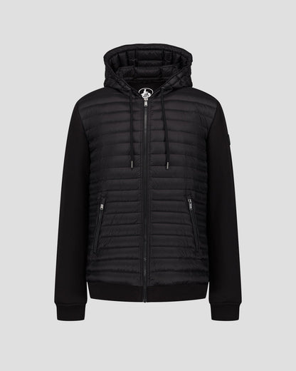 Veste bi-matière à capuche Noir Gummy 2.0