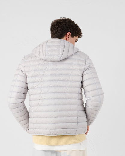 Doudoune légère à capuche Gris glace Nico