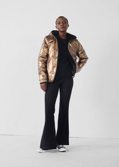 Doudoune fausse fourrure Noir Zora