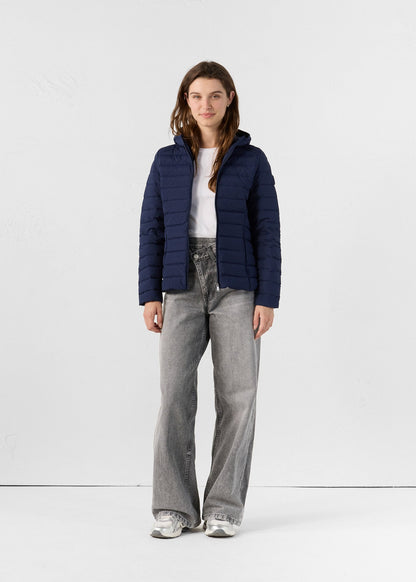 Doudoune à capuche stretch légère Marine Salma