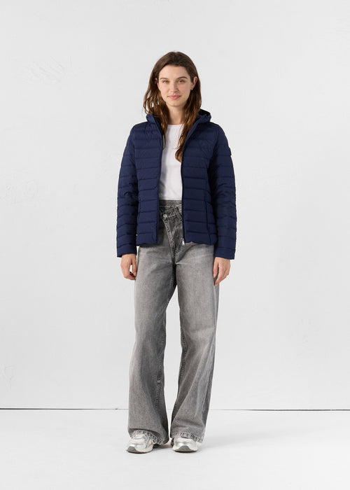 Doudoune à capuche stretch légère Marine Salma