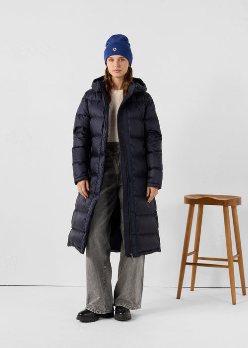 Doudoune longue à capuche Grand Froid Marine Karachi