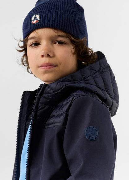 Doudoune enfant bi-matière softshell Marine Salto 2.0