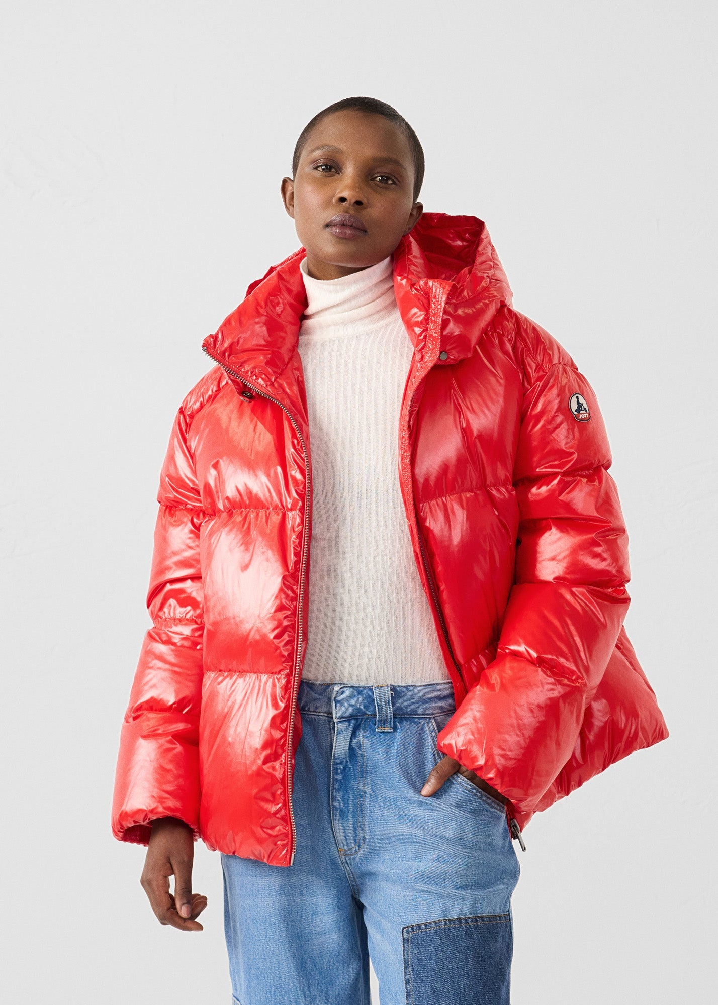 Doudoune Grand Froid puffer Rouge carmin Quinn shiny