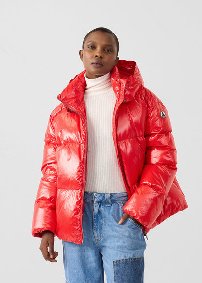 Doudoune Grand Froid puffer Rouge carmin Quinn shiny