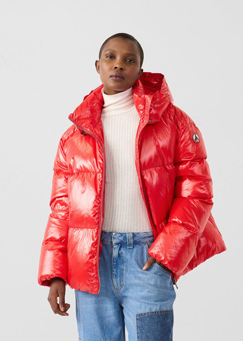 Doudoune Grand Froid puffer Rouge carmin Quinn shiny