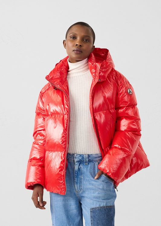 Doudoune Grand Froid puffer Rouge carmin Quinn shiny